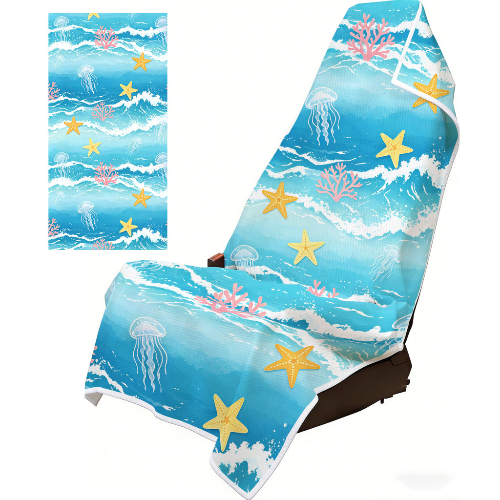 Two-in-one printed car seat cover