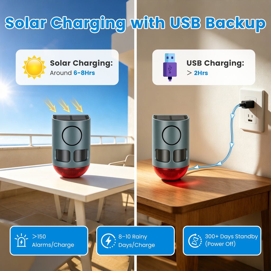 2Pack OU 1Pack Option 3-En-1 Ultrasonic Solar Animal Repeller Motion Actived Animal Repe