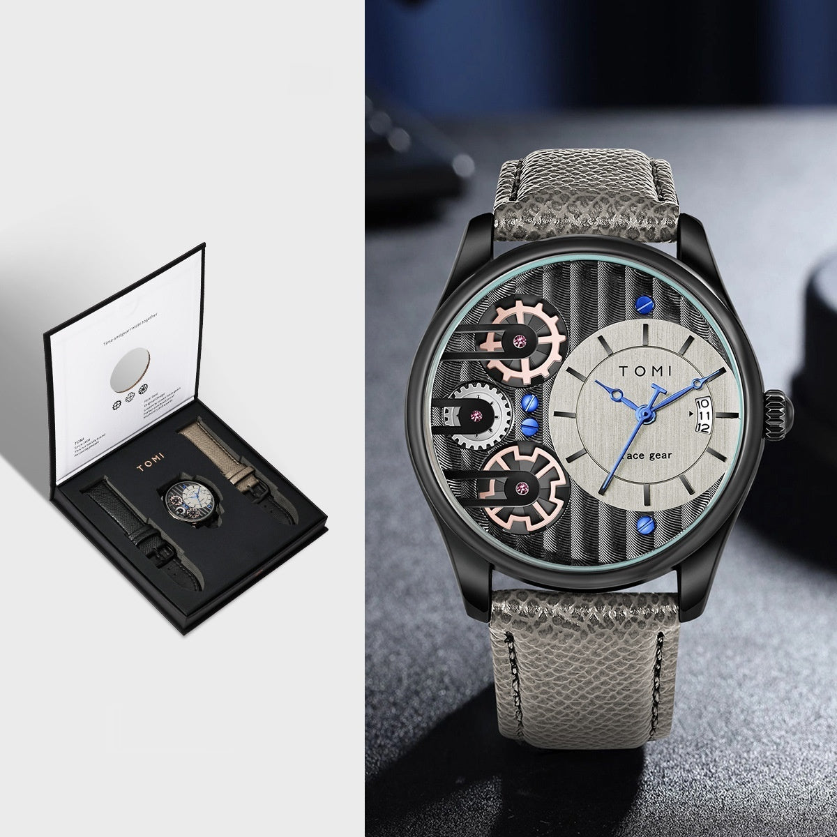 Quartz European Style Hollow-out boîte cadeau Montre étanche