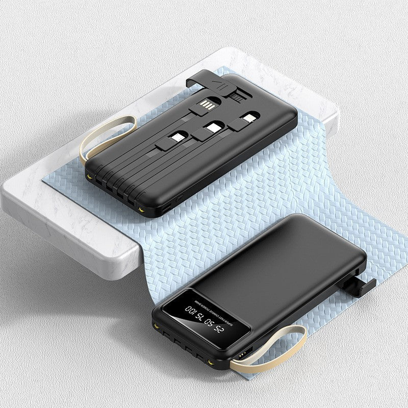 Banque d'alimentation portable ultra-rapide avec câble intégré