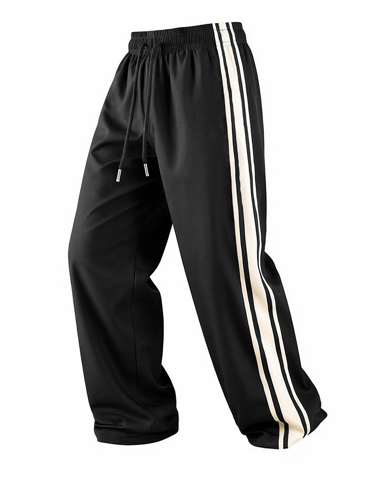 Pantalon de sport rayé homme avec deux bandes