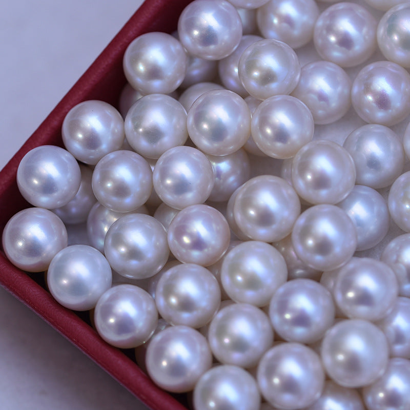 White Perfect Circle Strong Light Fine Micro Flaw Perle Bare Pearl presque impeccable