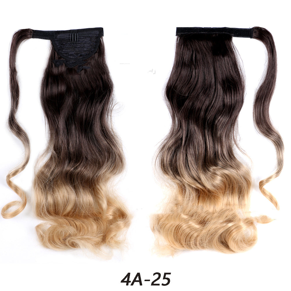 Perruque de fibre chimique dynamique Velcro Ponytail