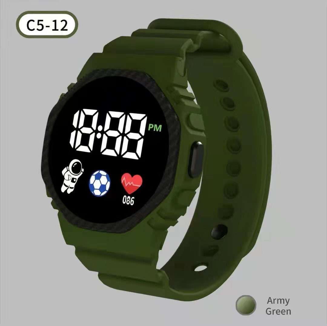 Montre électronique carrée Étudiante