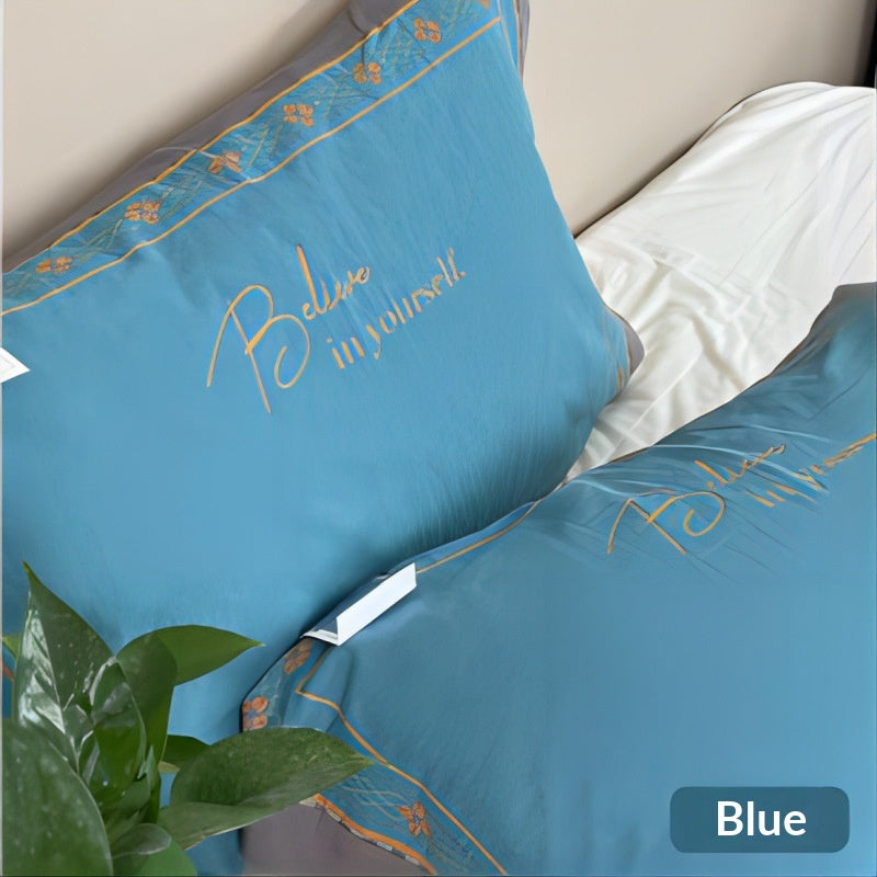 Divers oreillers en coton peigné Jacquard