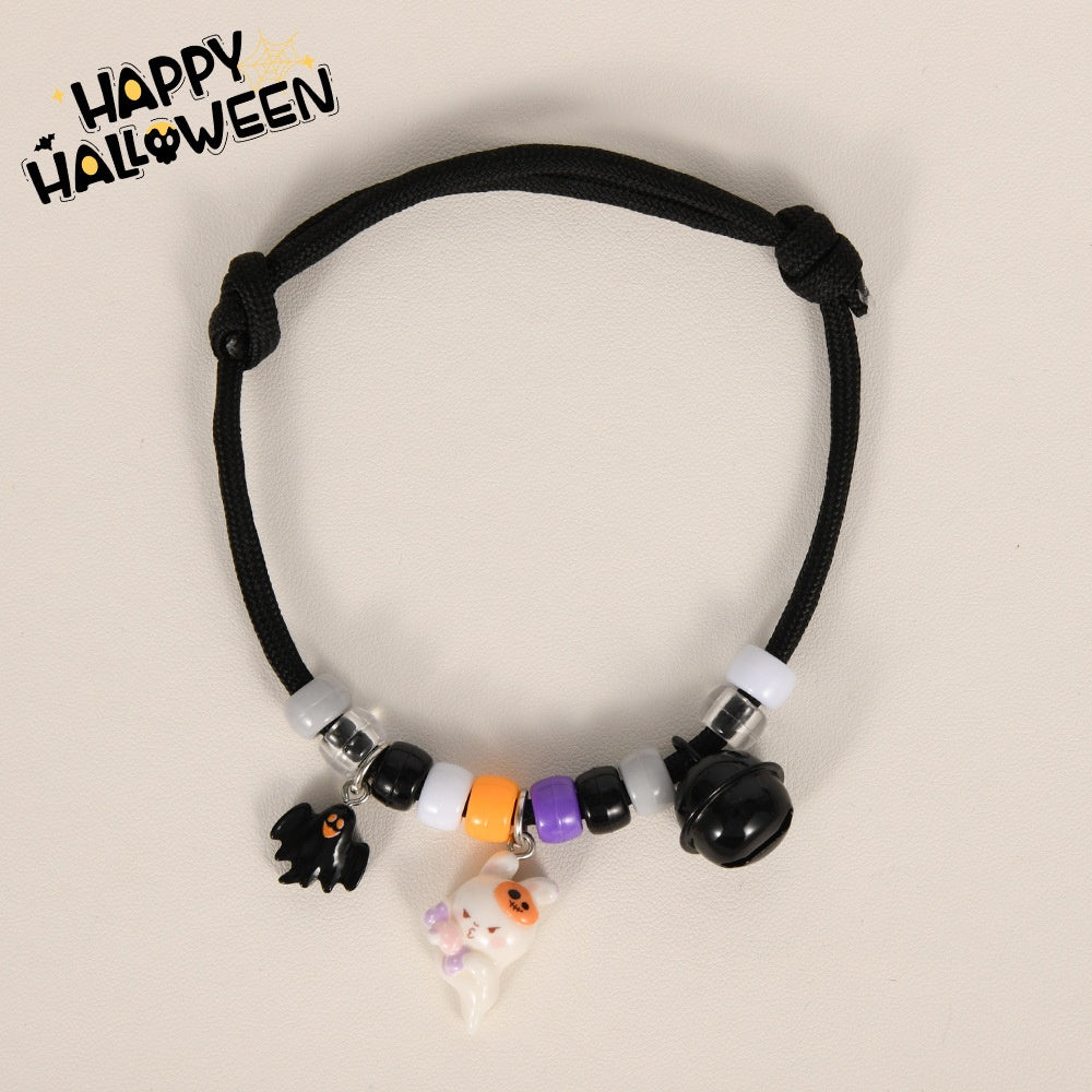 Halloween Cat and Dog Collar Pumpkine tricotée à la main Conception réglable