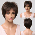 Élégant court cheveux bouclés ronde visage et tête de wavy