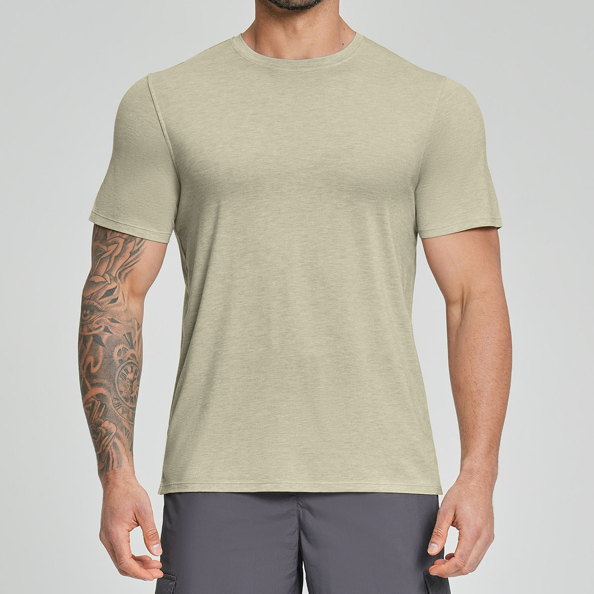Homme sport respirant en plein air chemise à manches courtes