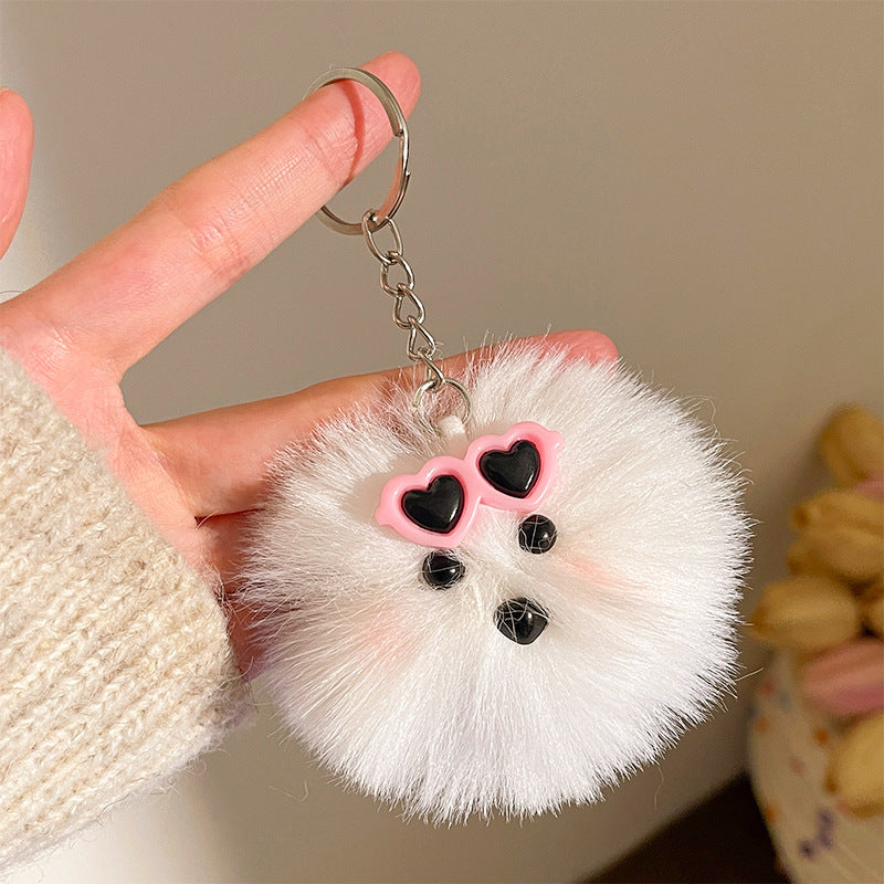Cartoon en peluche Pom-pom sac porte-clés