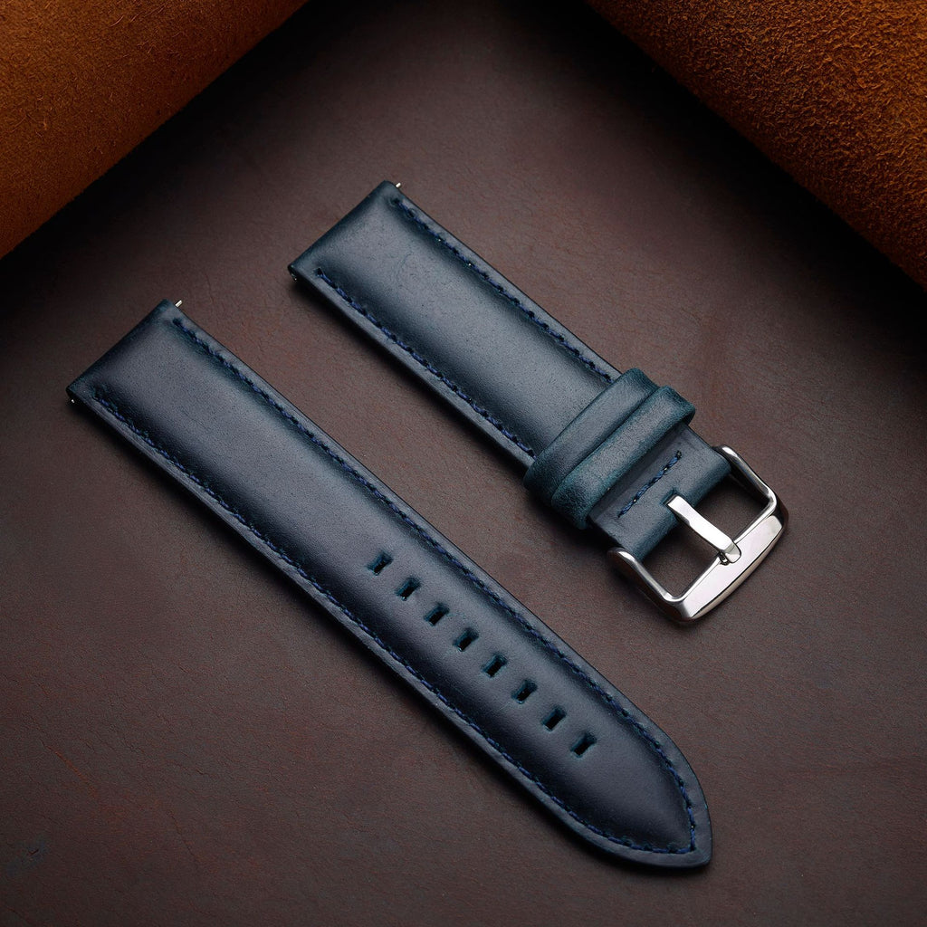 Fermoir de bracelet de montre vintage en cuir véritable