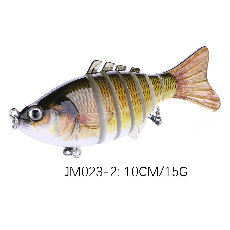 Luya Multi-section Broken Section 7 Sections 10CM-15.4G-6hook Lure de pêche dure bionique