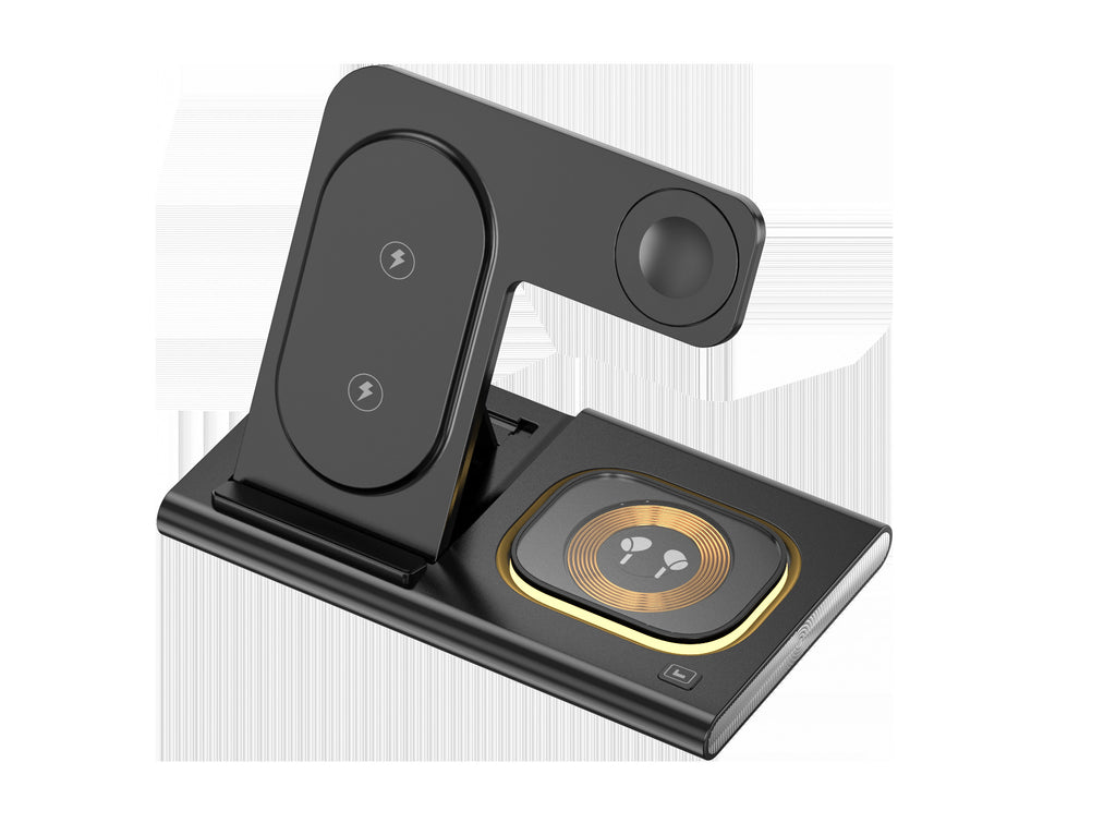 Chargeur quatre en un sans fil pliant mode
