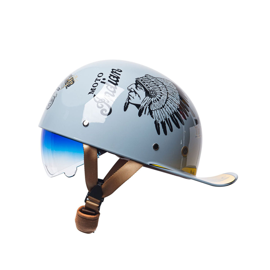 Casque de vélo électrique pour hommes Retro Half Helmet