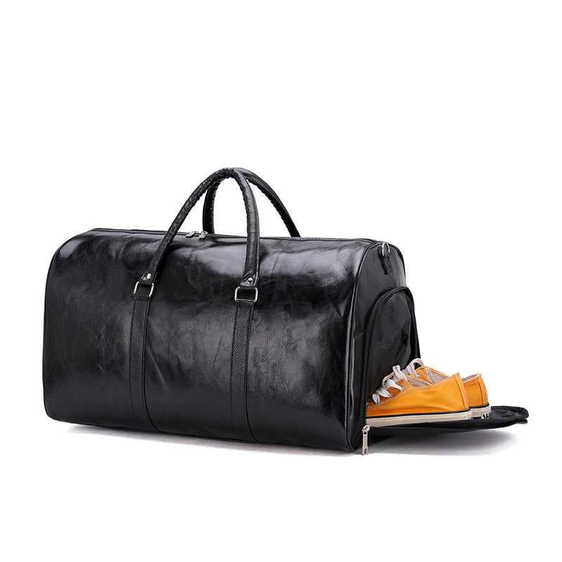 Sac à bagages Pu Retro Business Traveling Grande Capacité Sac à Voyage Court