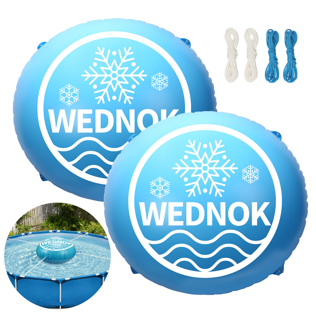 Coussin d'air de piscine - 2 coussins bleus et 2 ropes blancs pour les fêtes d'été - Accesseur de soirée