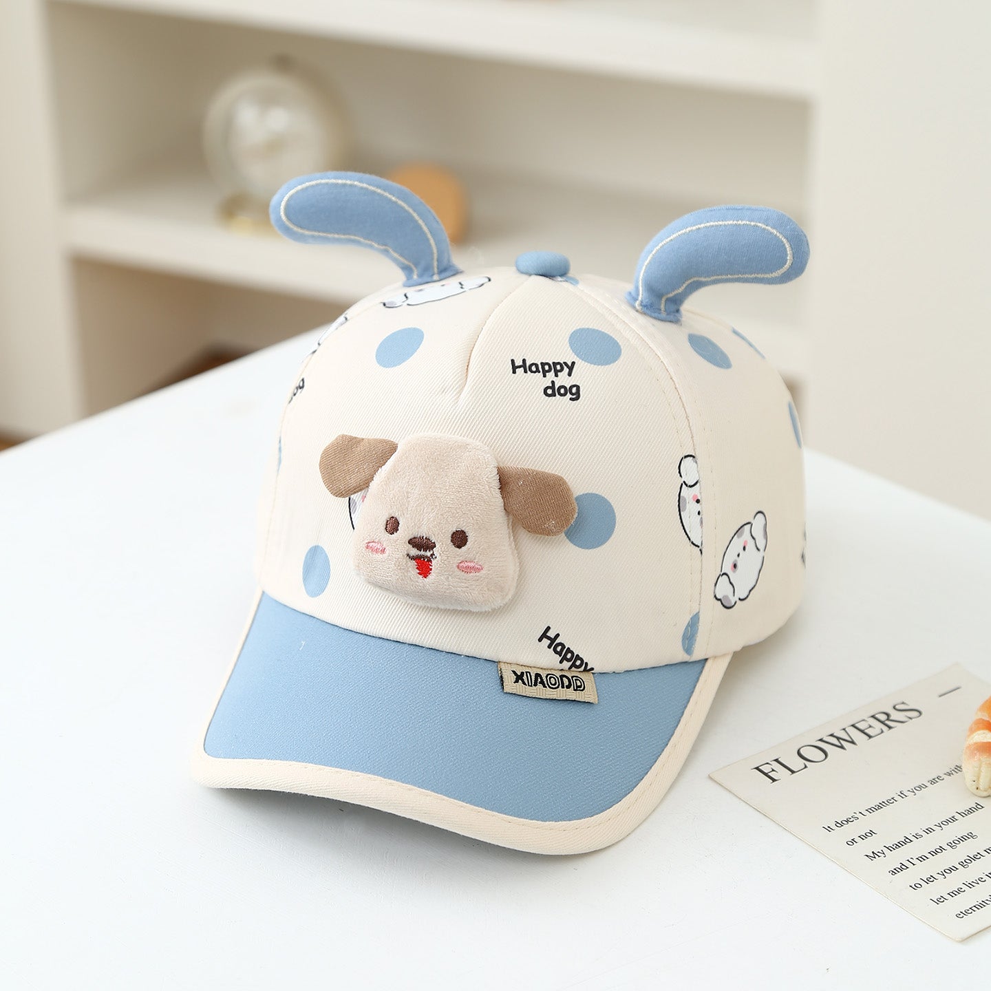 Pring and Summer Cute Plush Animal Head Girl Cartoon Simple Imprimer Casquette de baseball pour garçons