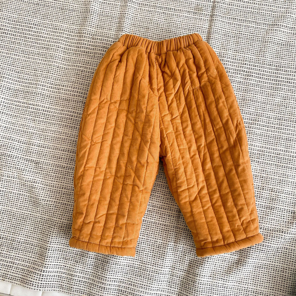 Pantalons en coton mélangé pour enfants en peluche