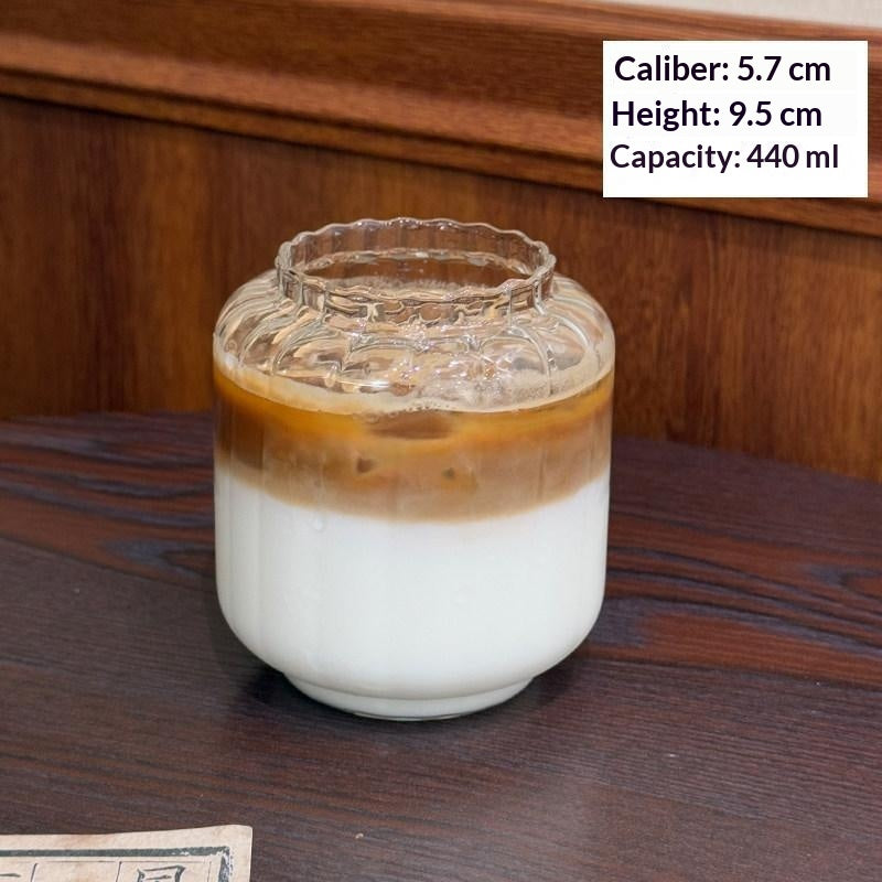 Coupe d'eau haute-borosilicate rétro transparente résistante à la chaleur