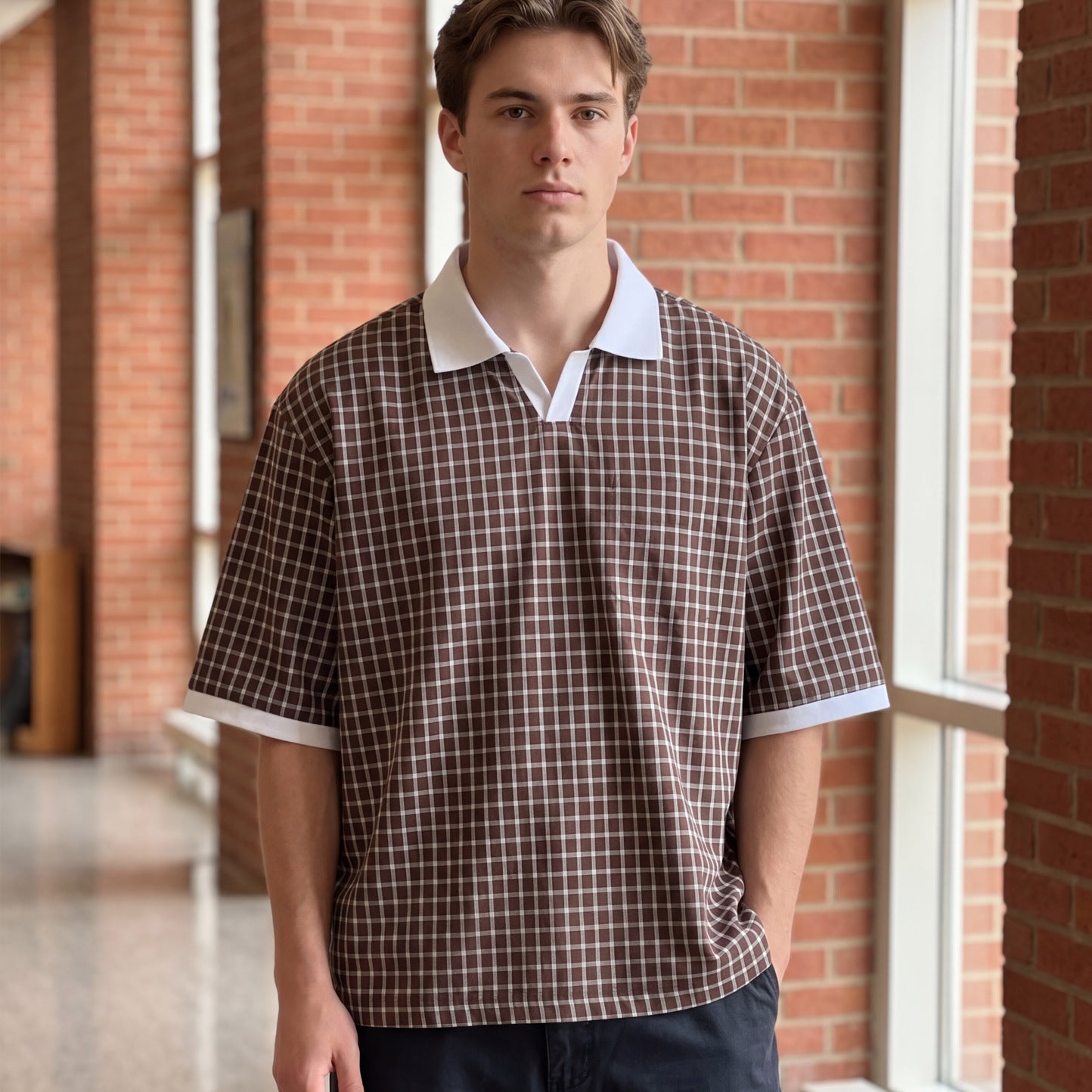 Chemise à manches courtes à manches courtes pour hommes