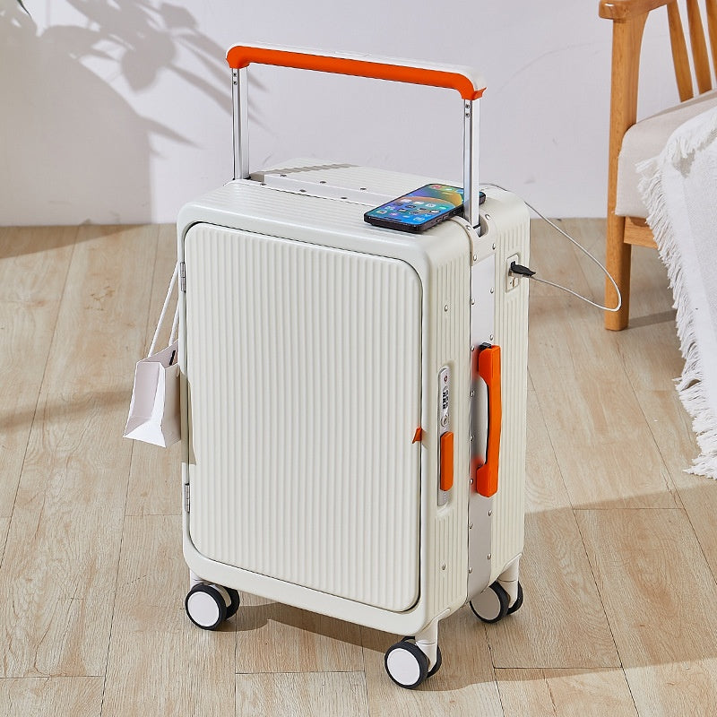 Étui de charge USB multifonctions Fermeture avant Large Trolley Roue universelle 20-