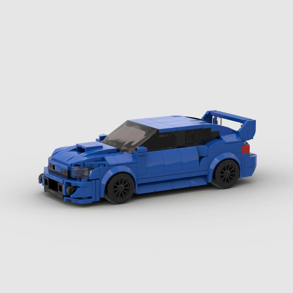 303PCS Blue JDM Rally Car Building Blocks