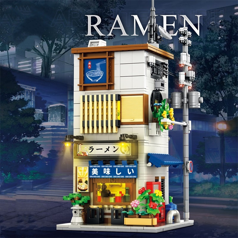 Alleyway Street View Building Block Assemblage Model Toy
