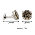 Men's Cufflinks Mode Jaune Pattern Rond