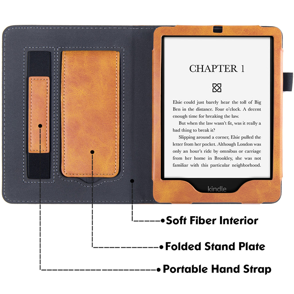 Kindle applicable Papier blanc11 Boîtier en cuir Bracelet à attelle