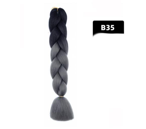 Couleur Big Braid African Chemical Fibre Gradient en soie haute température