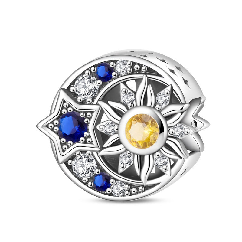 Sunny-Rainy Weather Sun-Moon-Stars Bracelet Pendentif perles Accessoires
