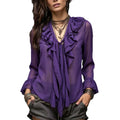 Bohemian Chiffon Voir à travers Blouse volante pour les femmes
