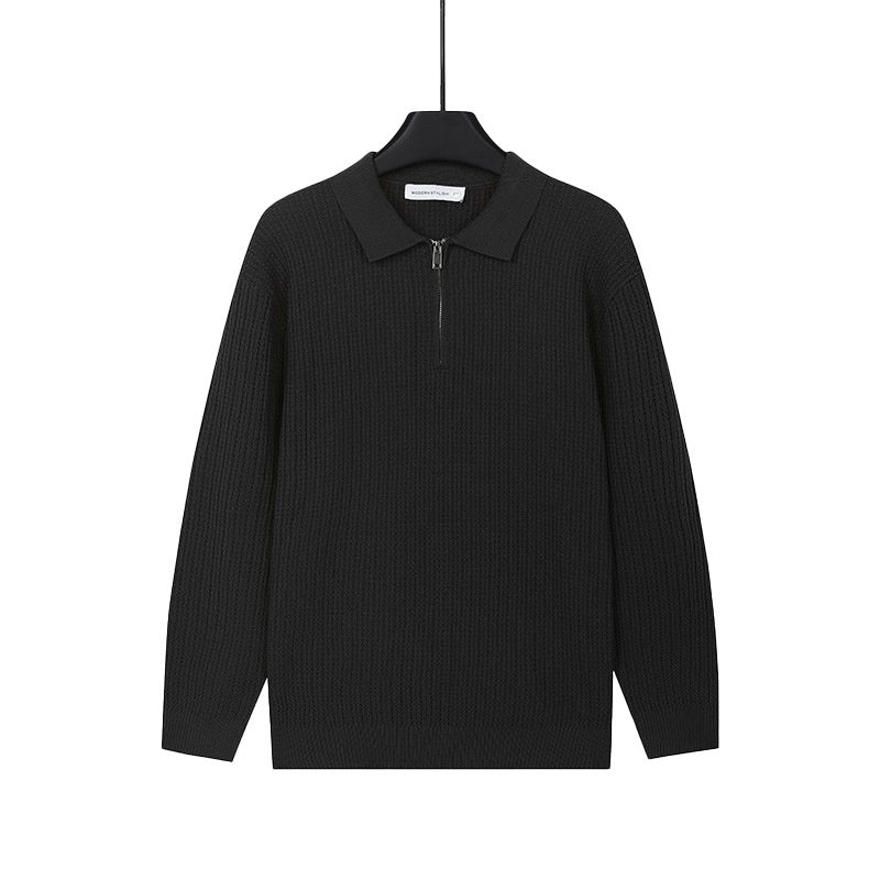 Chandail polo zippé pour hommes