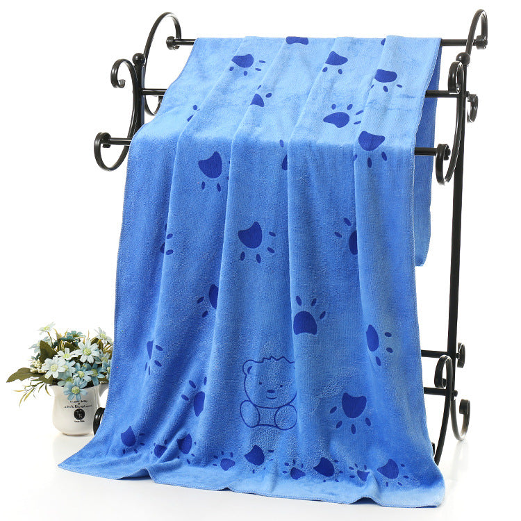 Doucement absorbant Cartoon Imprimer Serviette de bain Embossée