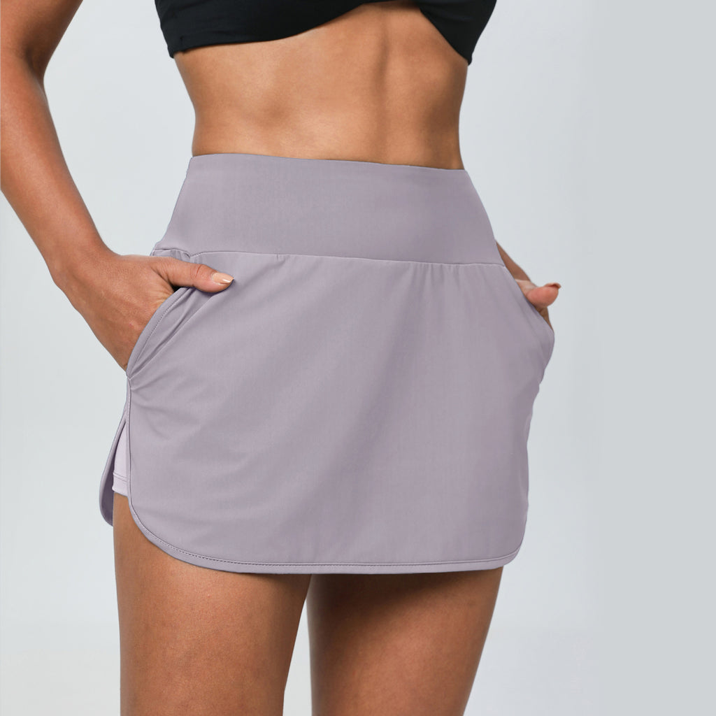 European and American Slim- Fit Quick-dry Tennis Skirt High Waist Slimming Running Fitness