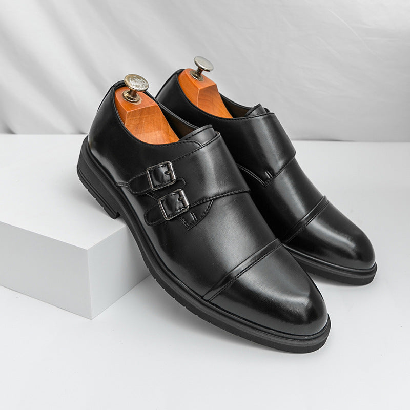 Bottes en cuir de forme professionnelle pointue