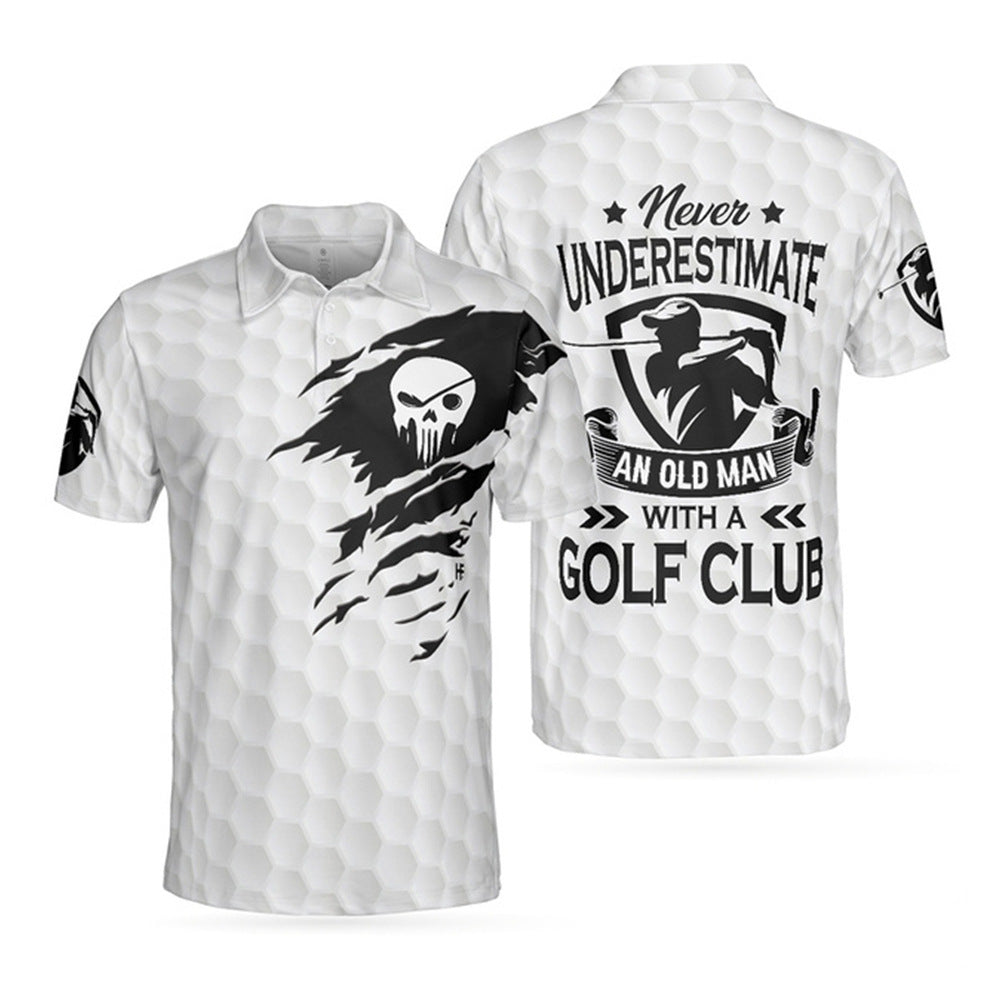 Chemise de golf pour homme T-shirt manches courtes
