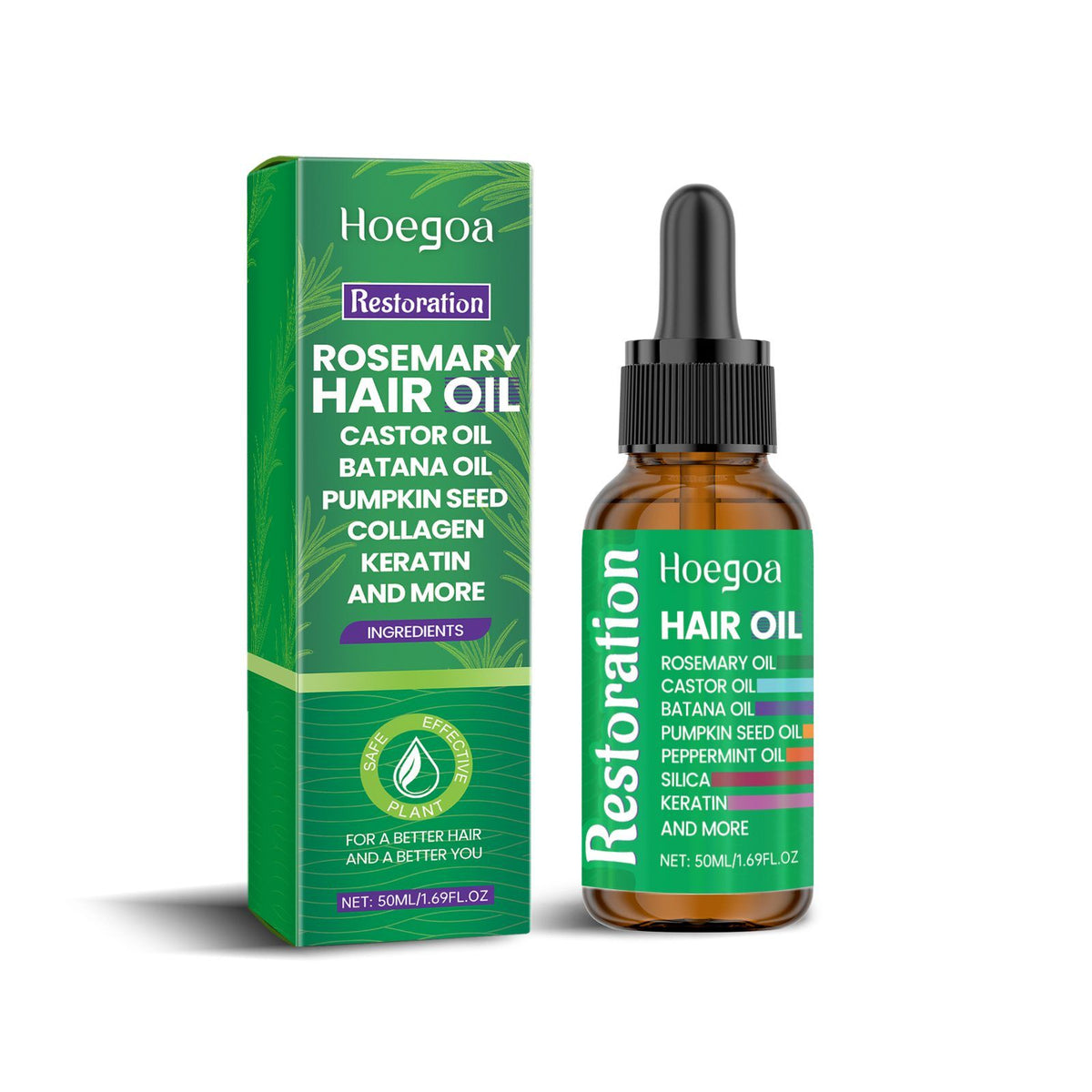 Huile de soin des cheveux romarins HOEGOA