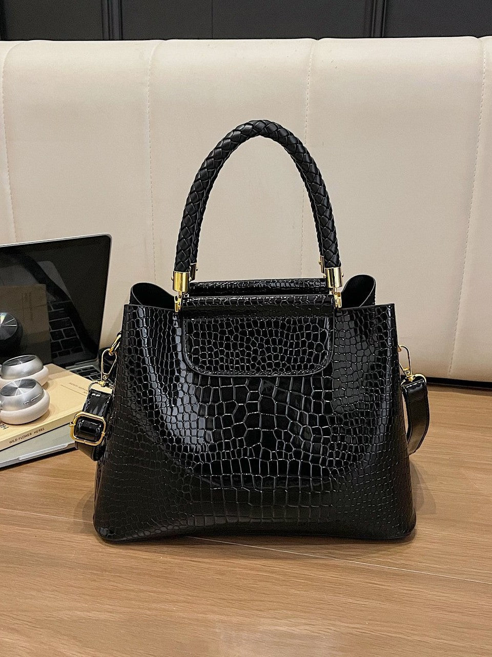 Sac à main minimaliste pour femmes avec Strass appliqué à la chaleur