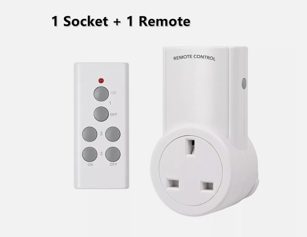 Interrupteur de prise d'alimentation sans fil à télécommande UK Plug