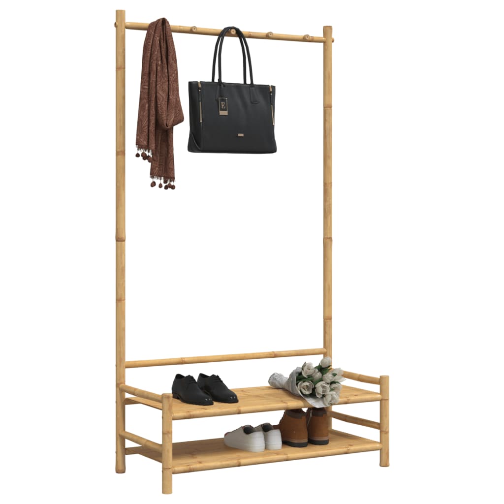 Sac de vêtements avec étagères 103x40x183 cm Bamboo