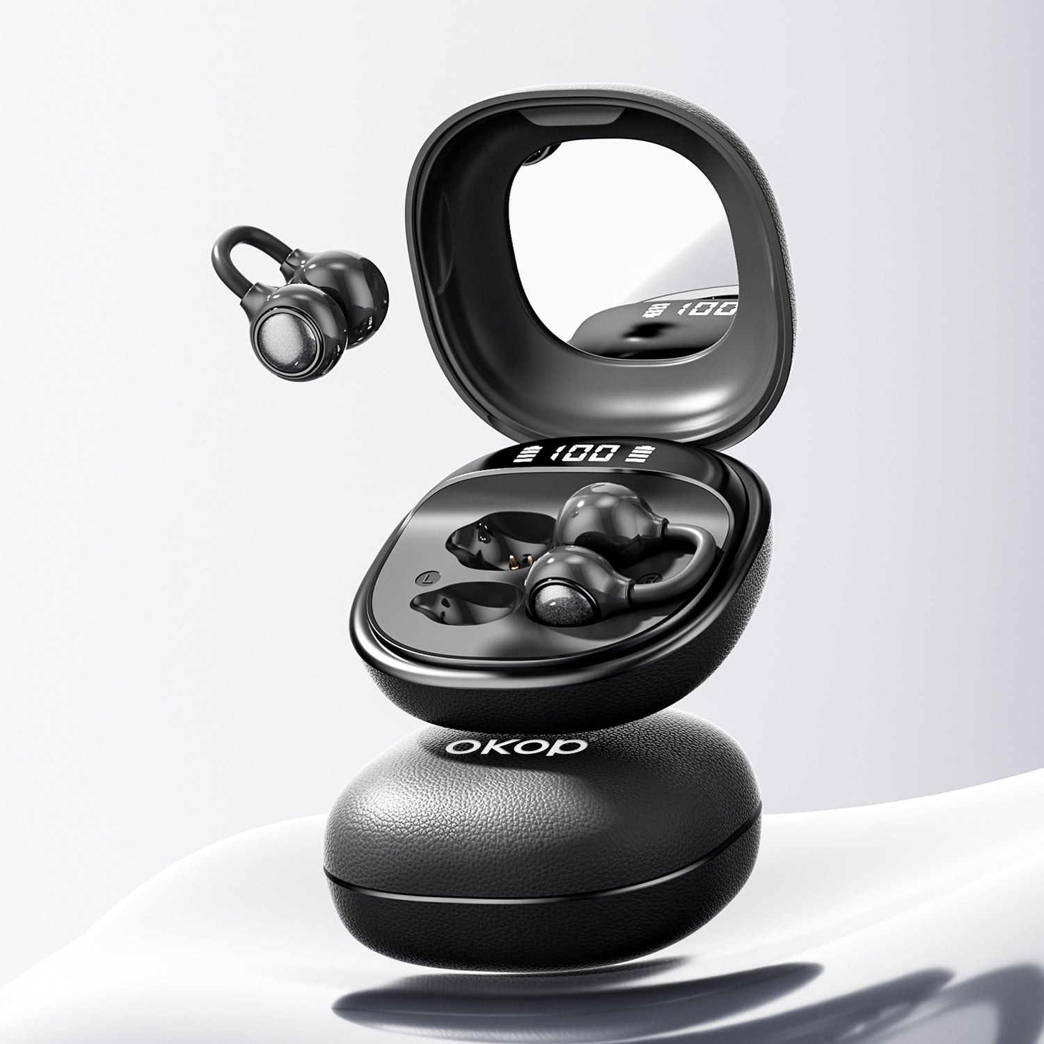 KP-229 Ecouteurs Bluetooth sans fil à vente à chaud Affichage numérique Clip-on