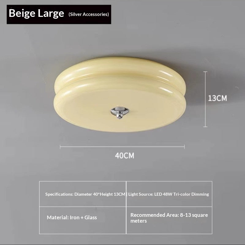 Lumière de plafond en verre de crème pour l'entrée ou le balcon