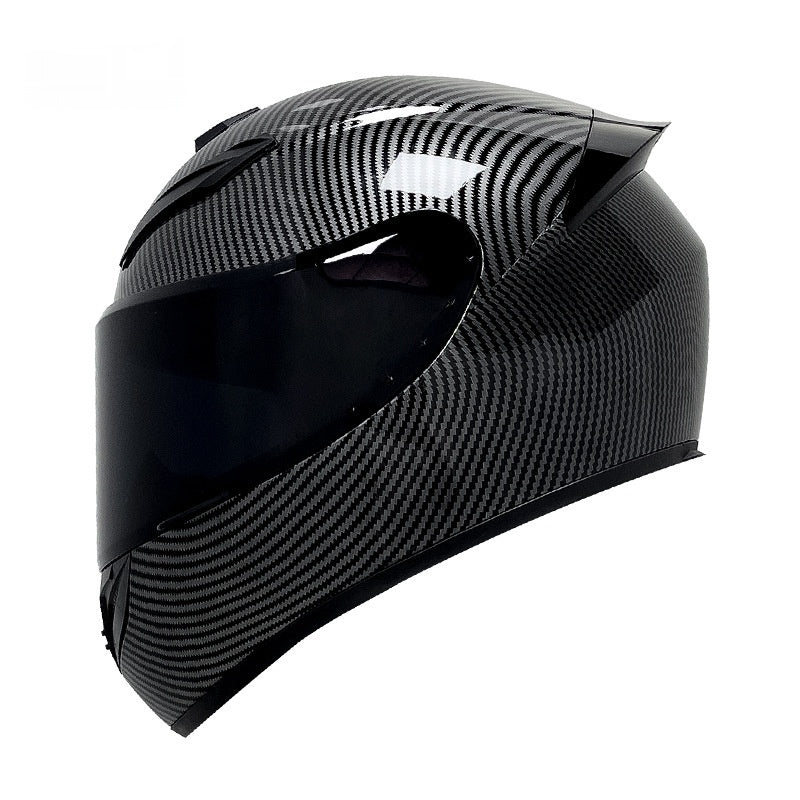 Hiver Personnalité Casque de moto Quatre saisons Knight Bluetooth Locomotive Plein visage