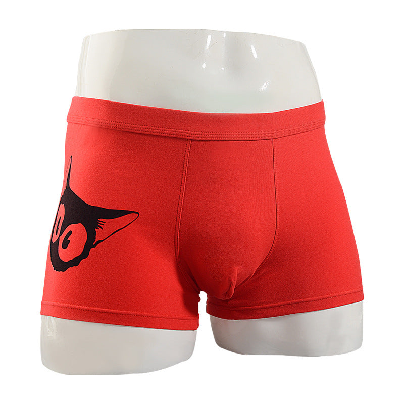 Boxers tendance et confortable en coton de dessin animé homme imprimé