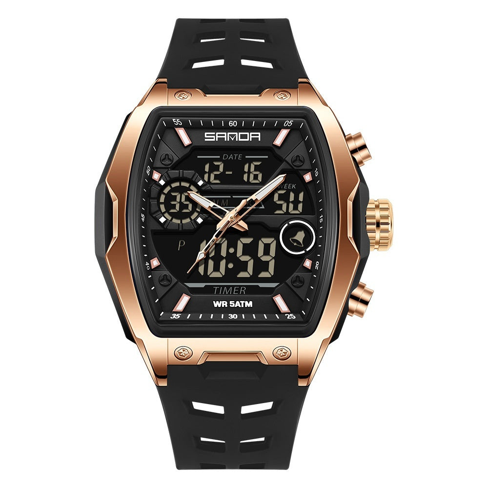 Montres de sport étudiantes en forme de barils étanches
