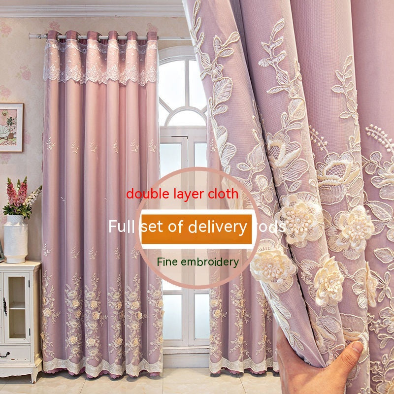 Chambre Shading Mariage Maison Double Rideau ouvert Finitioned Set