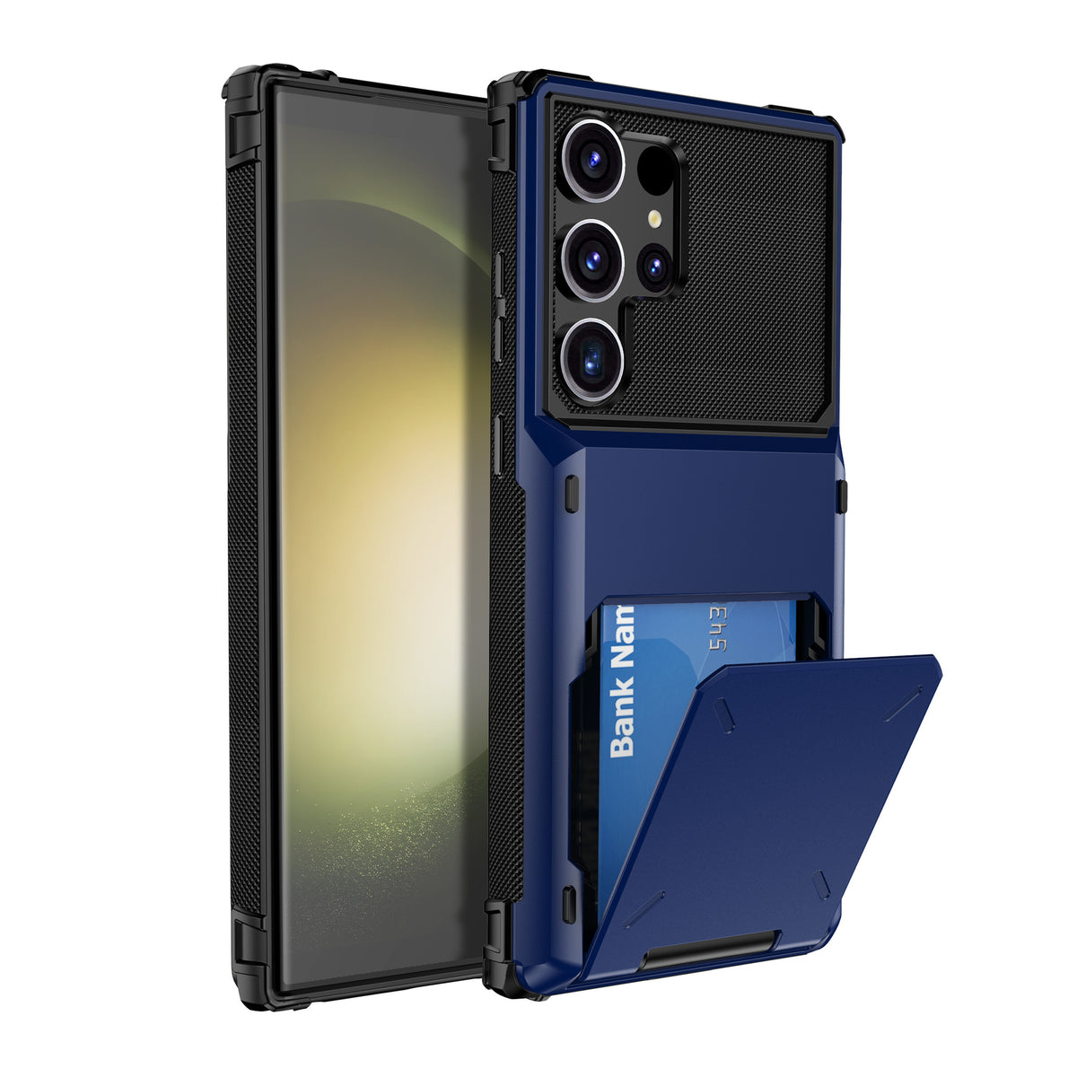 Étui de téléphone à carte à drop résistant à deux en un