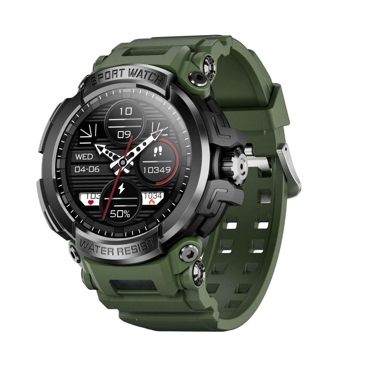 Smart Watch Bluetooth-compatible Appel de fréquence cardiaque Pression artérielle Sang Oxygène Sommeil Moni