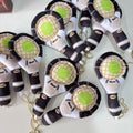 Interactive dog toy tennis racket bag charm