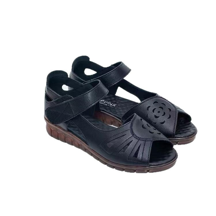 Sandales casuales à velcro souples pour l'usure quotidienne